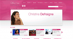 Desktop Screenshot of christinedefraigne.be
