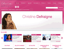 Tablet Screenshot of christinedefraigne.be